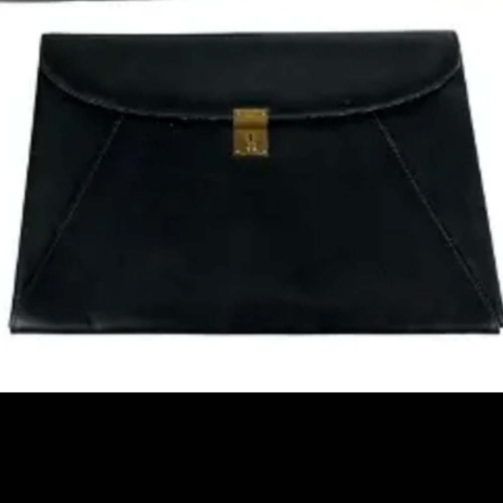 Cross Leather Portfolio Clutch